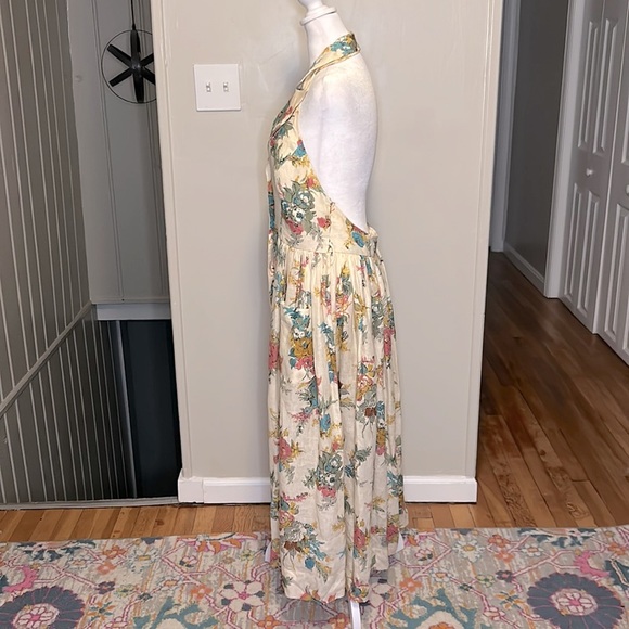 Zimmermann Clover Halter Midi Shirt Dress In Honey Peony Floral Size AU 3, US 10 - Picture 7 of 13